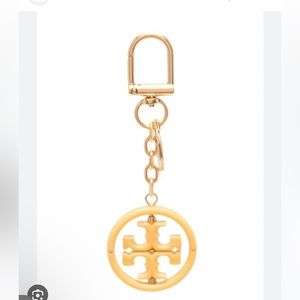 Tory Burch Yellow logo keychain